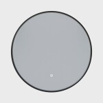 Erga Emma, kulaté LED zrcadlo 60cm, černý kovový rám, 1380 lm, 6500K, zadní osvětlení, ERG-V01-201-6060-BK