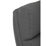 Židle kancelářská, šedá ekokůže, kříž kov chromový, houpací mechanismus, čalouněné područky