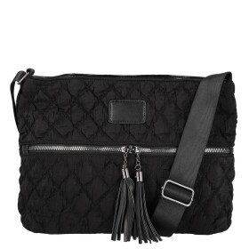 Dámská prošívaná crossbody kabelka s třásněmi Yana, černá