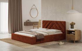 FRONTI Postel PRATO 160x200 měděná s úložným prostorem