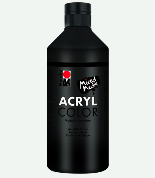 Akrylová barva Marabu Acryl Color 500 ml - černá 073