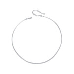 Elenys stříbrný náhrdelník Choker pozlacený bílým zlatem