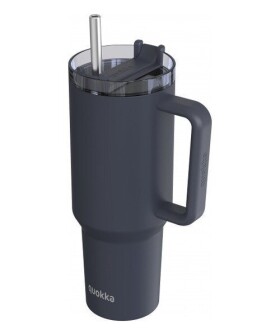Nerezový termohrnek s brčkem Stream Black 1200ml