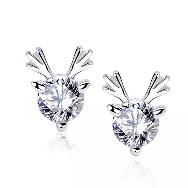 Royal Fashion stříbrné náušnice HA-XEZ006-SILVER-MOISSANITE