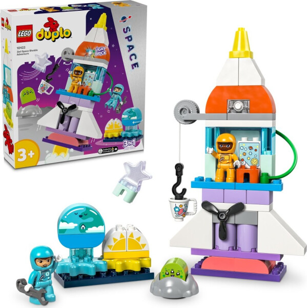 LEGO® DUPLO® 10422 Vesmírné dobrodružství s raketoplánem 3 v 1 - LEGO® DUPLO®