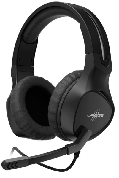 URage gamingový headset SoundZ 300 černá / Herní sluchátka s mikrofonem / 3.5mm / 2.2m (186009)