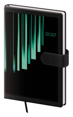 Týdenní diář 2027 Helma kapesní Tone s magnetem zelený