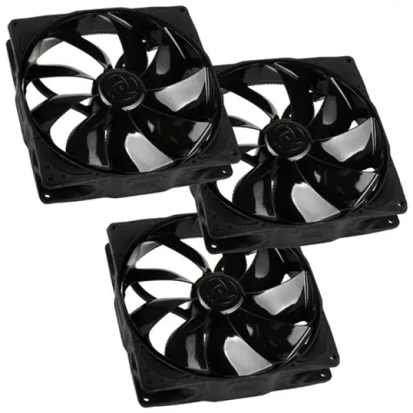 Noiseblocker NB-eLoop Fan B14-PS Black Edition 3ks / 140mm / 24.28 dB @ 1200 RPM / 83.93 CFM / 4-Pin PWM (LUBU-040)