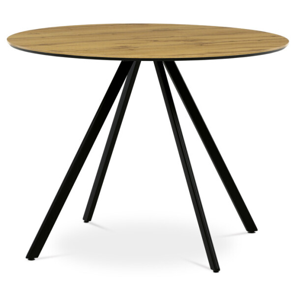 Kulatý jídelní stůl 100x100cm, lamino, dub, HT-R5010 OAK