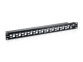Equip 19" FTP černá / Patch panel / 24x Keystone / 1U / LSA-110 (769324)