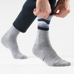 Unisex merino ponožky SMARTWOOL Run Cold Weather Targeted Cushion Horizo, Light Gray velikost: 38-41 (M)