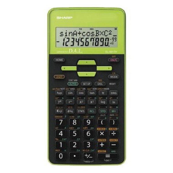 SHARP EL-531THGR černo-zelená / Kalkulačka školní (EL531THGR)