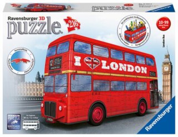 Ravensburger 3D puzzle Londýnský autobus Doubledecker 216 ks