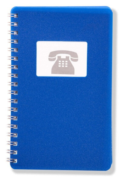 Kroužkový telefonní zápisník 100 x 160 mm, modrý