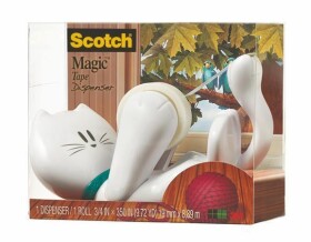 Stolní odvíječ na lepicí pásku 3M SCOTCH "C39", kočka, s lepicí páskou
