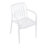 Židle jídelní, stohovatelná, bílý plast