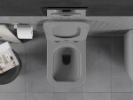 MEXEN - Teo Závěsná WC mísa Rimless včetně sedátka s slow, Duroplast, světle šedá mat 30854061