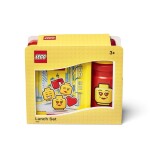 Svačinový set LEGO ICONIC Girl (láhev box) žlutá/červená