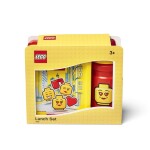 Svačinový set LEGO ICONIC Girl (láhev a box) - žlutá/červená