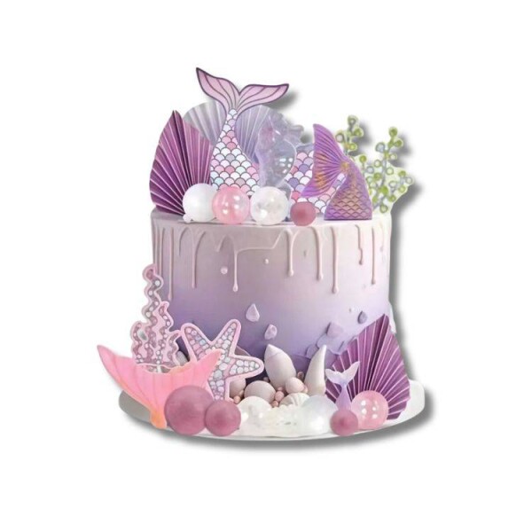 Dortisimo Zápich do dortu Mořský svět s listy a koulemi (22 ks)