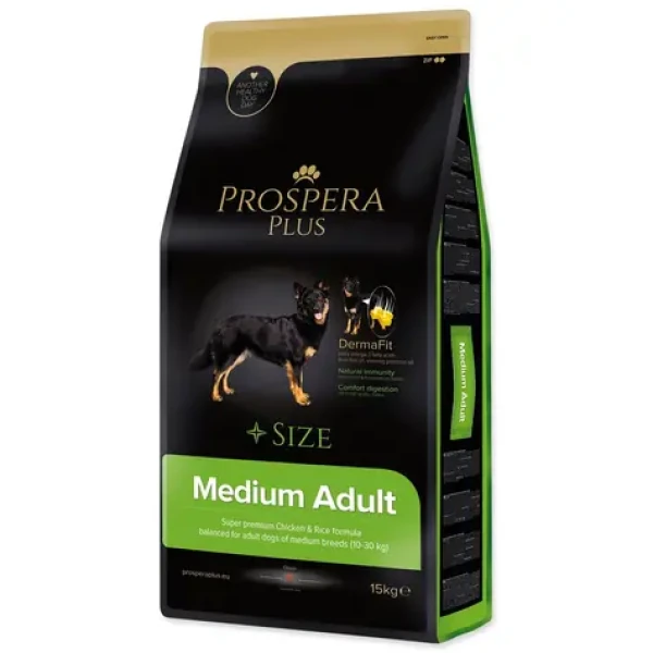 Prospera Plus Medium Adult kuře s rýží 15kg / Granule pro dospělé psy (1514-10448)