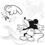 Presco Group Plánovací kalendář Mickey Mouse s omalovánkami, nedatovaný, 30 x 30 cm