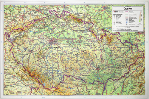 Česko - reliéfní mapa 1:1 240 000 - Pavel Seemann