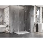 MEXEN/S - Lunar Duo sprchový kout dveře křídlové pravá 115 x 110, transparent, chrom 834-115P-110L-01-00