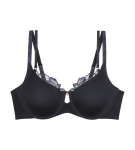 WILD GARDENIA FLORALE - Minimizer z krajky se zlatavě-růžovými akcenty Triumph BLACK 80F