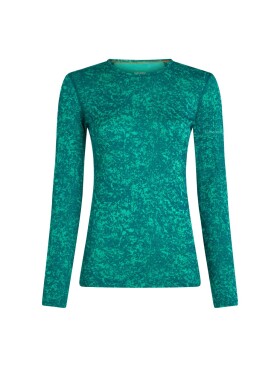 ICEBREAKER Wmns Merino 200 Oasis LS Crewe Moss BloomAOP, Fresh/Tidal Teal/Aop velikost: M