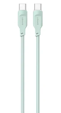 USAMS SJ567 Lithe Series zelená / Nabíjecí a datový kabel / USB-C - USB-C / 100W / 1,2m (SJ567USB04)