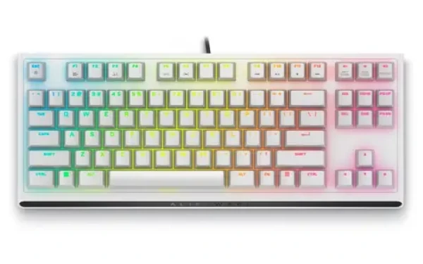 DELL AW420K Alienware Tenkeyless Lunar light / Herní klávesnice / USB-A 2.0 / CHERRY MX RED / RGB / US layout (545-BBFM)