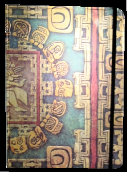 Zápisník gumičkou A4 210x290 mm mayské ornamenty