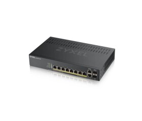 Zyxel GS1920-8HPV2 10-port Smart Managed PoE Switch Switch, 8x gigabit RJ45, 2x gigabit RJ45/SFP, 130W pro PoE EDF_311697