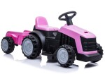 Mamido Dětský elektrický traktor s vlečkou růžový