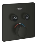 GROHE - Grohtherm SmartControl Termostatická baterie pod omítku, pro 2 spotřebiče, matná černá 291242430