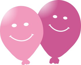 Balonek smajlik 5ks růžový Balonky.cz Balonek smajlik 5ks růžový Balonky.cz
