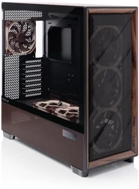 Antec Flux Pro Noctua Edition černá/dřevo / Skříň / E-ATX / 6x ventilátor Noctua / 2x USB-C / tvrzené sklo (0000013216)