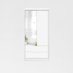 Šatní skříň Majorka Barva korpusu: Dub artisan, Rozměry: 203 cm, Dveře: Dub artisan + zrcadlo