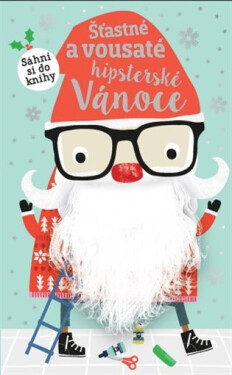 Šťastné vousaté hipsterské Vánoce