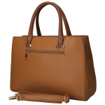 Trendy dámská koženková kabelka do ruky Sonia, hnědá
