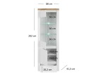 ARTEN (NANO Systems s.r.o.) Vitrína VIGO-1D1W1S (Bílý lesk) VITRINA-VIGO-1D1W1S