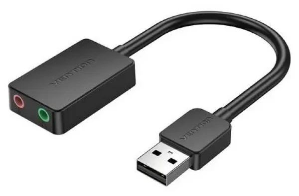 Vention externí zvuková karta USB 2.0 15 cm / Externí zvuková karta / USB 2.0 / TRS 3,5 mm (CDYB0)