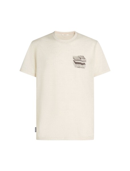 Pánské merino triko s krátkým rukávem ICEBREAKER Mens 150 Tech Lite SS Tee Evolving Layers, Ecru Hthr velikost: XL
