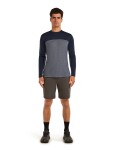 ICEBREAKER Mens Mer 125 Cool-Lite Sphere LS Tee CB, Midnnavy Hthr/Midnnavy/Cb velikost: L