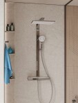 Kielle - Vega Sprchový set s termostatem, 36 x 24 cm, 3 proudy, chrom/bílá 20618010