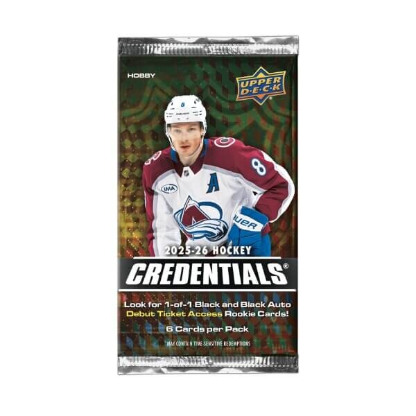 2025-2026 NHL Upper Deck Credentials Hockey Hobby balíček