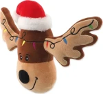 DOG FANTASY Hračka Winter Tale Hlava sob / Plyš, pískací / 23 cm / Hnědá (454-857675)