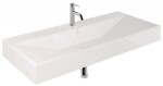 KLUDI - Resa Umyvadlo 121x51 cm, s přepadem, s otvorem pro baterii, lesklá bílá 59WW12143
