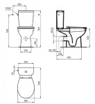IDEAL STANDARD - Eurovit Splachovací nádržka, boční napouštění, bílá T443201